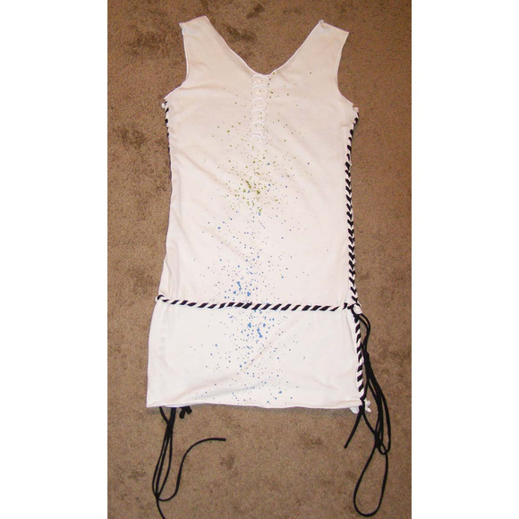 New Sour n Cream white bodycon printed dress M 6-8 - Picture 7 of 8